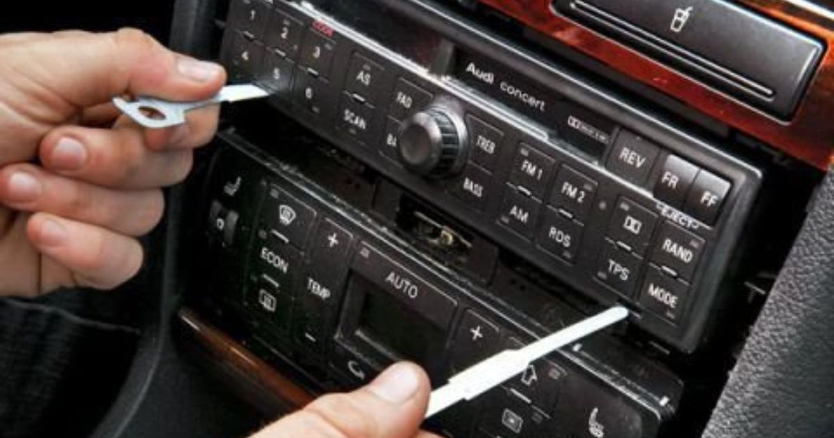 Removing The Old Car Radio 